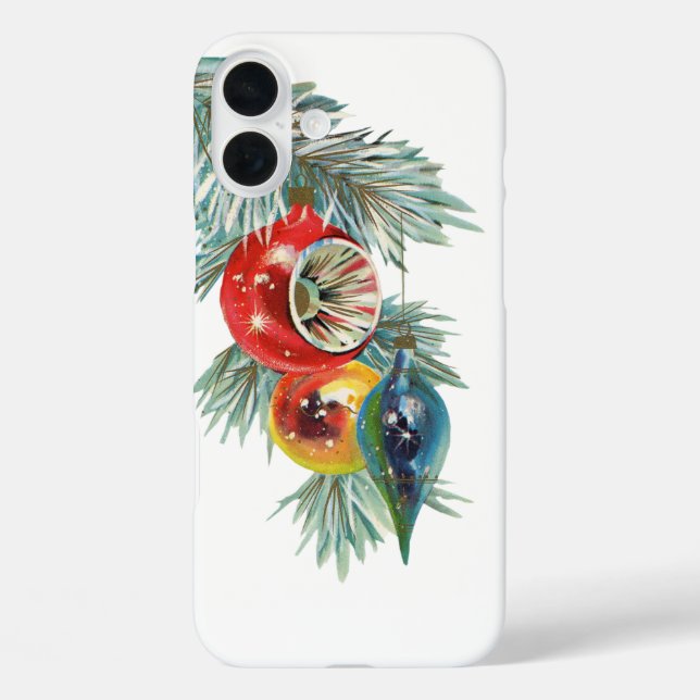 Retro Vintage Christmas bulbs Case-Mate iPhone Case (Back)