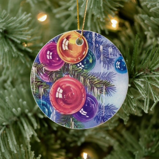 Retro vintage Christmas bulbs ornament (Tree)