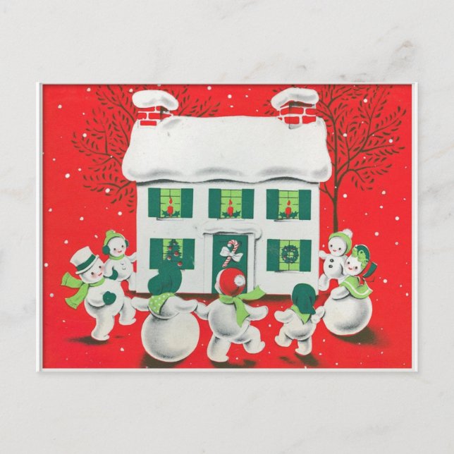 Retro vintage Christmas card (Front)