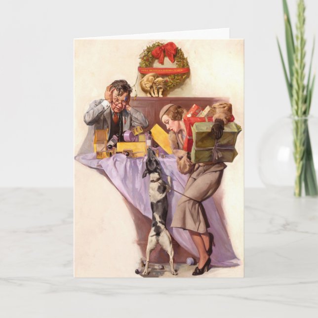 Retro vintage Christmas card (Front)