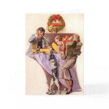 Retro vintage Christmas card