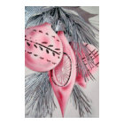 Retro vintage Christmas Holiday bulbs poster