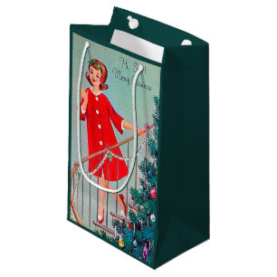 Retro vintage Christmas Holiday Sister bag