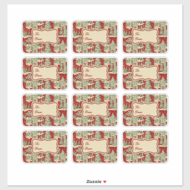Retro Vintage Christmas Landscape (Sheet)