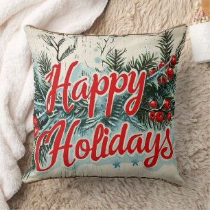 Retro Vintage Christmas: Mid Century Yuletide 2 Cushion
