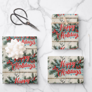 Retro Vintage Christmas: Mid Century Yuletide 2 Wrapping Paper Sheet