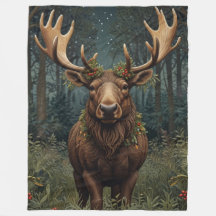 Retro vintage Christmas Moose