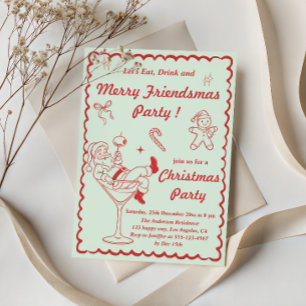 Retro Vintage Christmas Party Invitation
