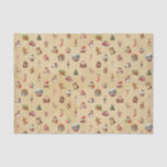 Retro Vintage Christmas Pattern  Tissue Paper<br><div class="desc">Beautiful and classic retro vintage Christmas illustrations half drop pattern on a vintage background,  making this Christmas gift wrapping tissue paper a gorgeous wrapping supply for your holiday gifts.</div>