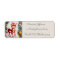 retro vintage Christmas reindeer Holiday label 