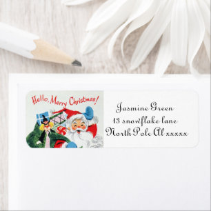 retro vintage Christmas Santa Holiday 
