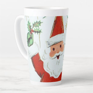 Retro vintage Christmas Santa Holiday Latte Mug
