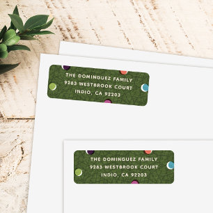 Retro Vintage Christmas Tree Return Address Label