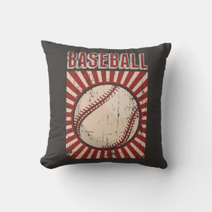 Retro Vintage Classic Grunge Baseball  Cushion