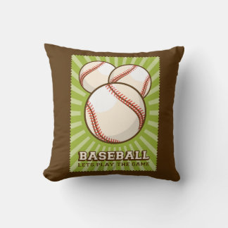 Retro Vintage Classic Grunge Green Baseball Cushion