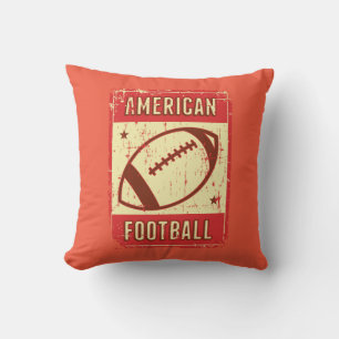 Retro Vintage Classic Pink American Football      Cushion