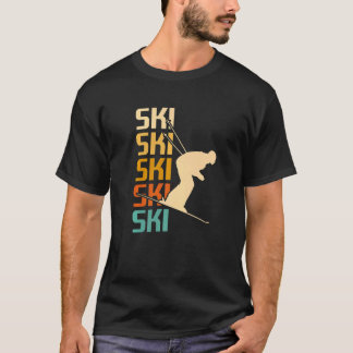 Retro Vintage Classic Skiing Skier T-Shirt