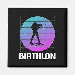 Retro Vintage Clic Biathlon Biathlete 1 Magnet