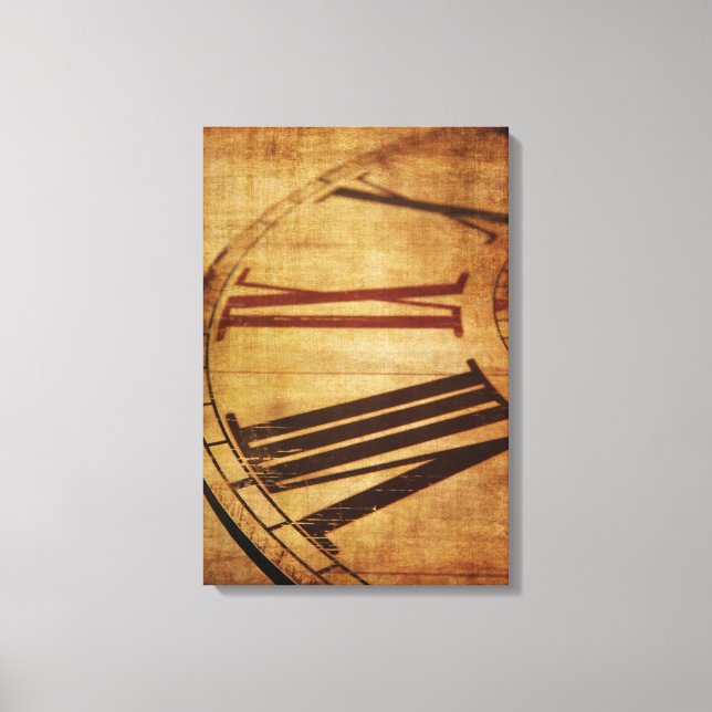 Retro vintage clock canvas print (Front)