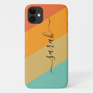 Retro vintage Colour Palette Personalised Name Case-Mate iPhone Case
