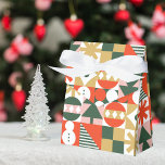 Retro Vintage Colourful Scandinavian Christmas Favour Box<br><div class="desc">Retro Vintage Colourful Scandinavian Christmas Favour Box</div>