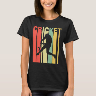 Retro Vintage Colours Cricketer  T-Shirt
