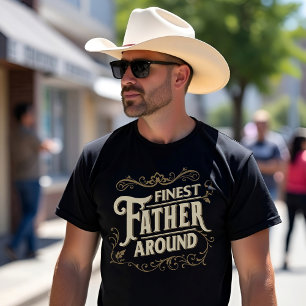 Retro Vintage Cool Elegant Typography Father's Day T-Shirt