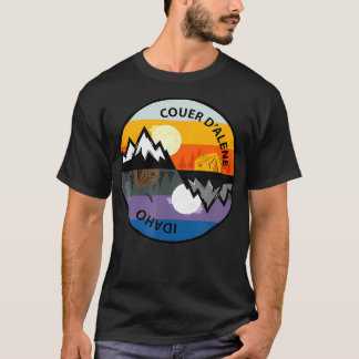 Retro Vintage Couer dAlene Idaho Souvenir Camping T-Shirt