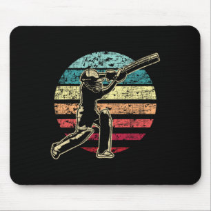 Retro Vintage Cricket Game - Cricketer Cricketing  Mouse Pad