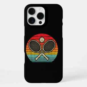 Retro Vintage Crossed Tennis Racket - Sports Lover iPhone 16 Pro Max Case