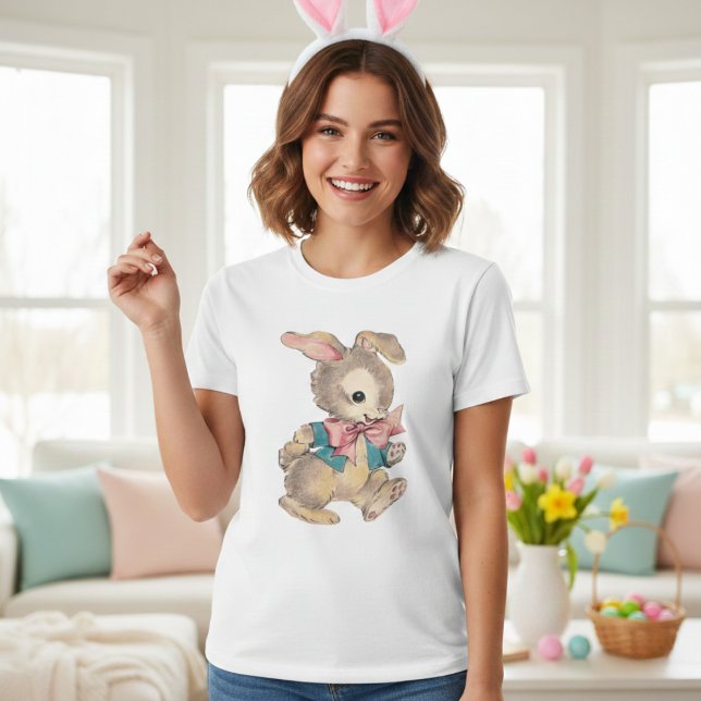Retro Vintage Cute Bunny T-Shirt (Retro Vintage Cute Bunny T-Shirt)