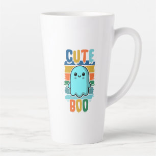Retro Vintage Cute Halloween Ghost Latte Mug