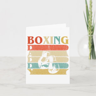 Retro Vintage Daddy Boxing Funny Gloves Dad Gift Card