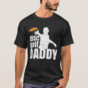 Retro Vintage Daddy Disc Golf  For Him Frisbee Fro T-Shirt