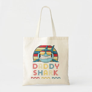  Retro Vintage Daddy Sharks T-Shirt Gift For Fathe Tote Bag