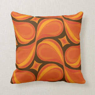 Retro vintage decor pillow 70s 60s