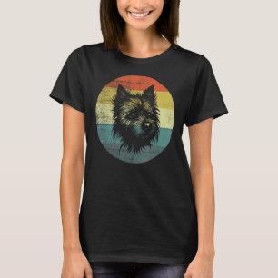 Retro Vintage Design Cairn Terrier Dog T-Shirt