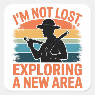 Retro Vintage Design funny saying Surveyor gift Square Sticker