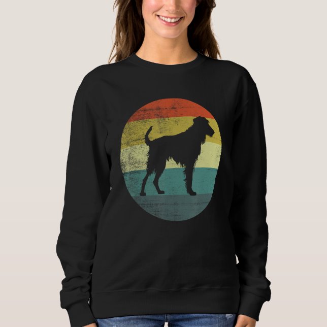 Retro Vintage Design Irish Wolfhound Dog Sweatshirt (Front)