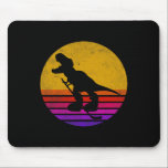 Retro Vintage Dinosaur Ice Hockey Dinosaur  Mouse Pad<br><div class="desc">Retro Vintage Dinosaur Ice Hockey Dinosaur</div>