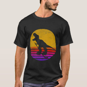 Retro Vintage Dinosaur Ice Hockey Dinosaur  T-Shirt