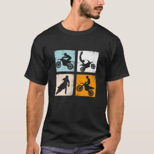 Retro Vintage Dirt Bike Motocross Motorcycle Ridin T-Shirt