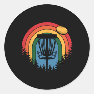 Retro Vintage Disc Golf _2 Classic Round Sticker
