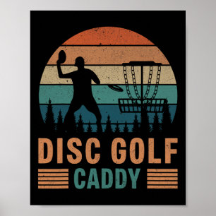 Retro Vintage Disc Golf Caddy - Best Dad By Par Di Poster