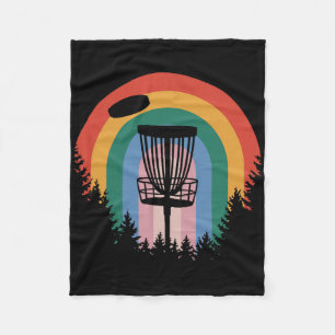 Retro Vintage Disc Golf  Fleece Blanket