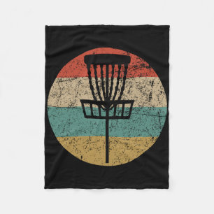 Retro Vintage Disc Golf Players Flying Disc Golfer Fleece Blanket