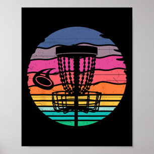 Retro Vintage Disc Golf Shirts Disc Golf Clothing  Poster