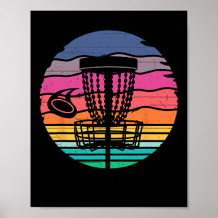 Retro Vintage Disc Golf Shirts Disc Golf Clothing Poster