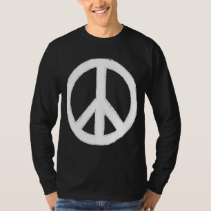 Retro Vintage Distressed Peace Sign Hand Drawn T-Shirt