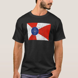 Retro Vintage Distressed Wichita Flag Kansas Home  T-Shirt